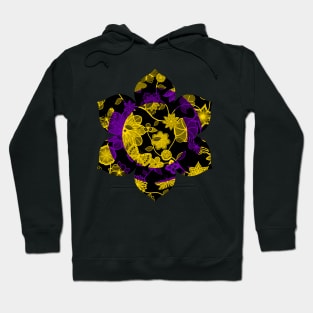 Butterfly Garden, Pride Flag Series - Intersex Hoodie